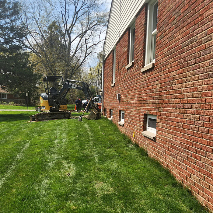 Exterior Basement Waterproofing Before - ABV Contractors